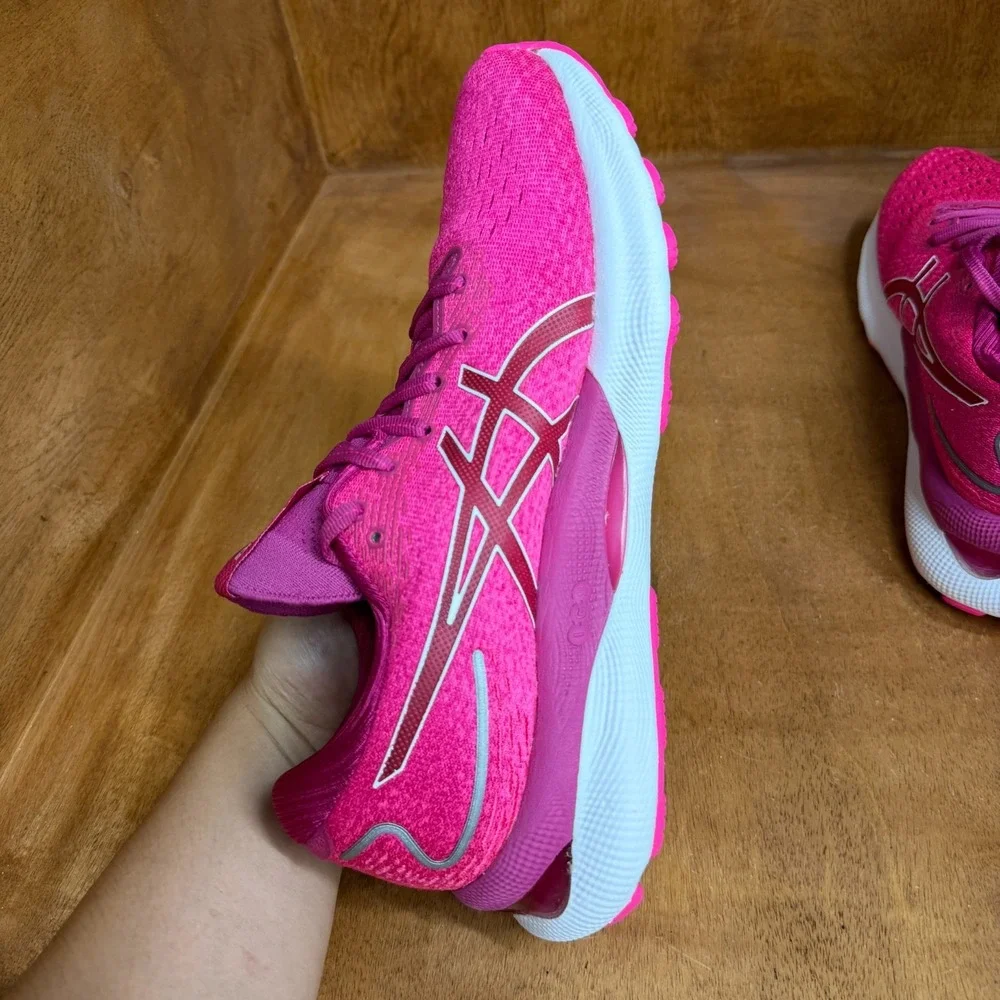 ASICS Gel-Nimbus 24 Running Shoes Womens Sz 9 Hot Pink Athletic Sneakers 101B201